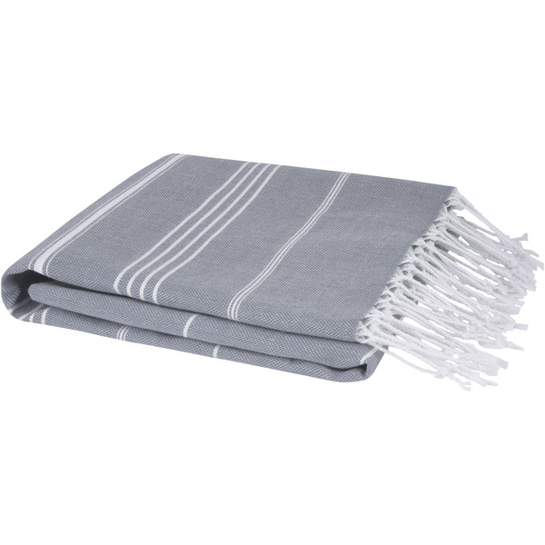Anna 150 g/m² hammam cotton towel 100x180 cm - Grey