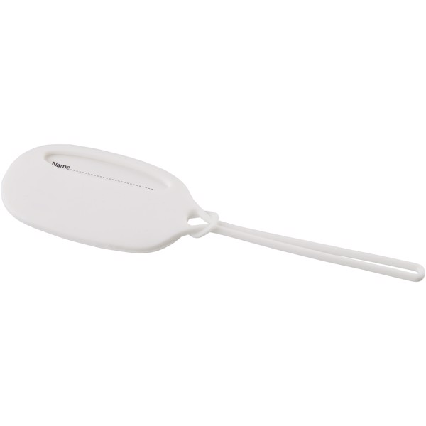 Silicone luggage tag - White