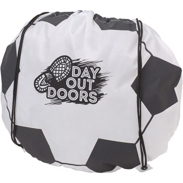 Penalty football-shaped drawstring backpack