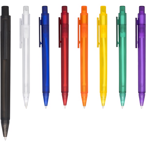 Calypso frosted ballpoint pen (black ink) - Frosted White