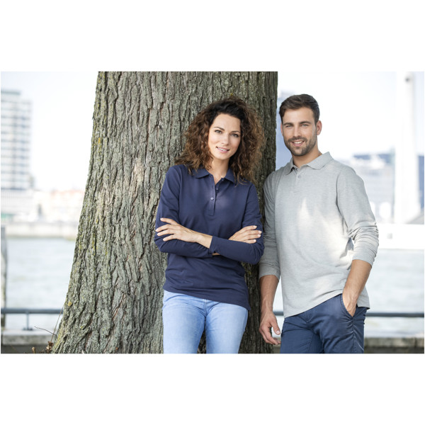 Oakville long sleeve women's polo - White / XS
