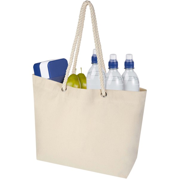 Florida 270 g/m² GRS recycled beach tote bag 18L - Natural / Natural