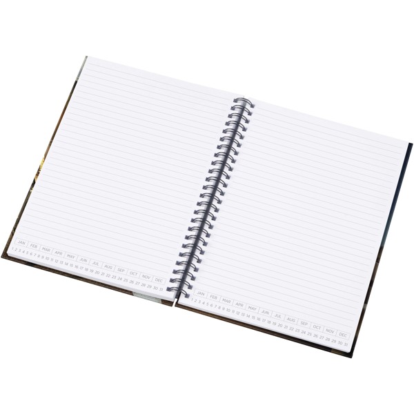 Desk-Mate® A5 hard cover undated diary - White / Black