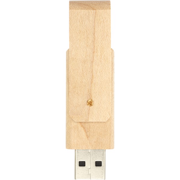 Rotate wooden USB - Light Brown / 1GB