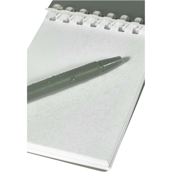 Lig Mini recycled outdoor soft cover notebook and ballpoint pen set (black ink) - Heather Green