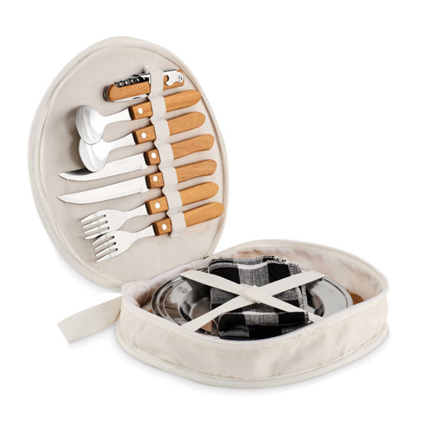 Picnic 2 person set in pouch Hudson