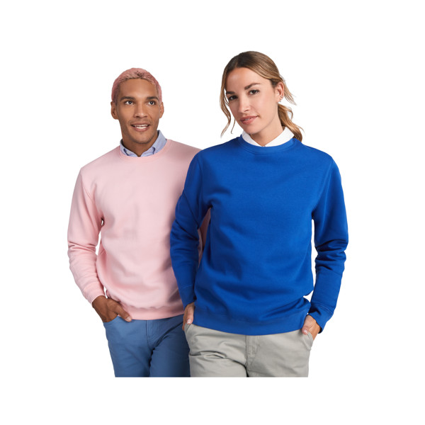 Batian organic cotton unisex crewneck sweater - White / roly-3XL
