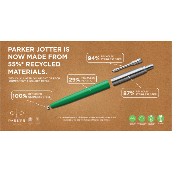 Parker Jotter Recycled ballpoint pen (black ink) - White