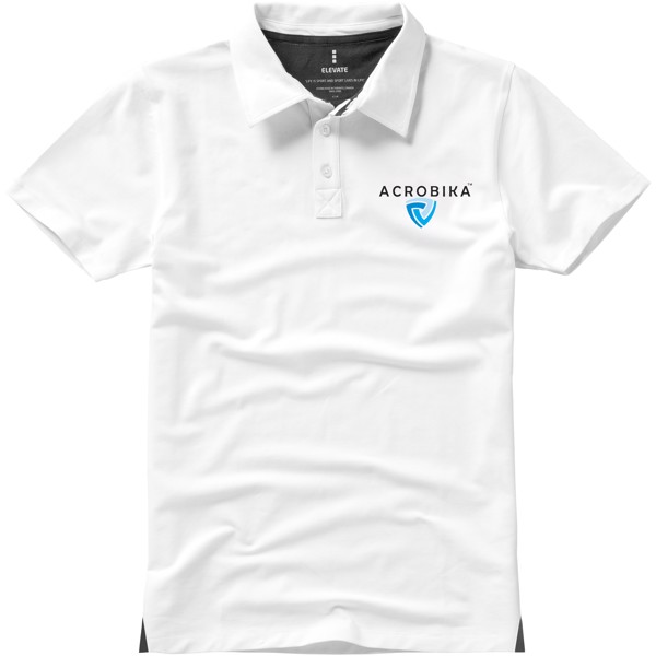 Markham short sleeve men's stretch polo - White / XS