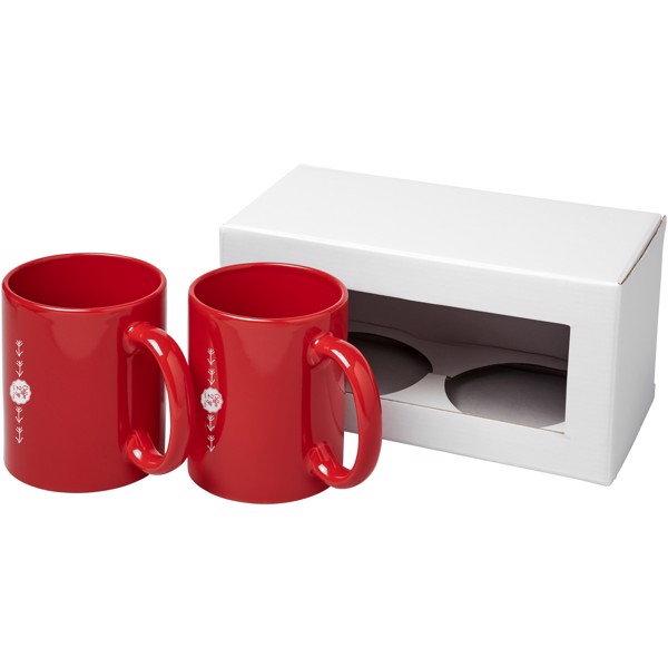 Set de regalo de 2 tazas "Ceramic" - Rojo