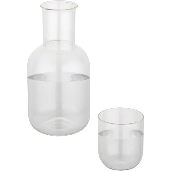 Amelie glass carafe and cup set with matt finish
