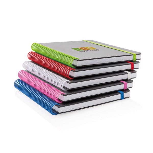 Deluxe A5 notebook with spiral ring