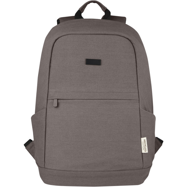 Joey 15.6\" GRS recycled canvas anti-theft laptop backpack 18L - Grey
