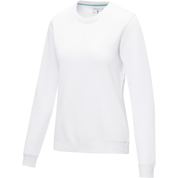 Jasper women’s organic recycled crewneck sweater - White / S
