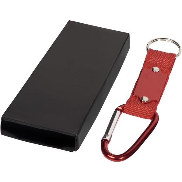 Přívěsek na klíče Strap s karabinkou - Červená s efektem námrazy