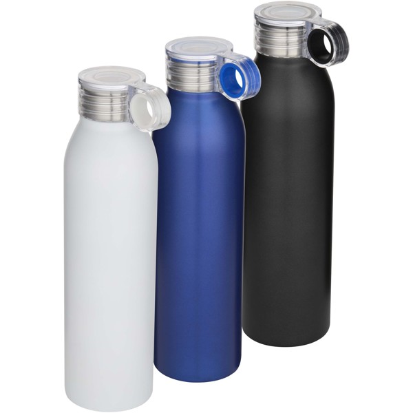 Grom 650 ml RCS recycled stainless steel water bottle - White