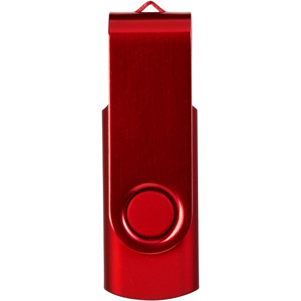 USB disk Rotate-metallic, 2 GB - Červená s efektem námrazy