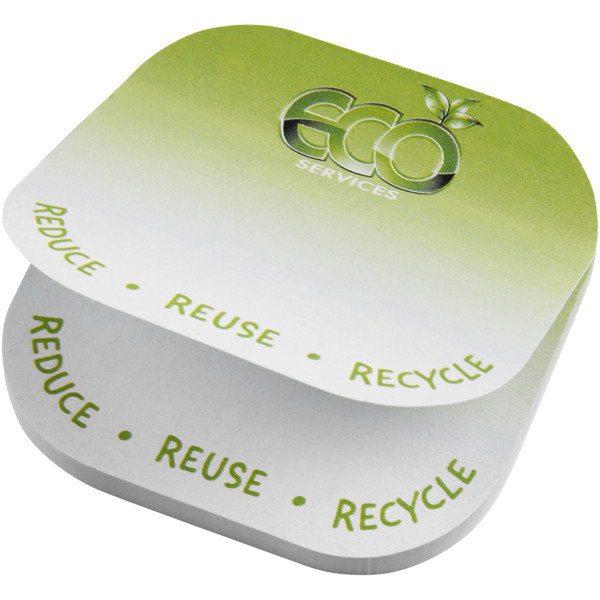 Sticky-Mate® square-shaped recycled sticky notes with rounded corners