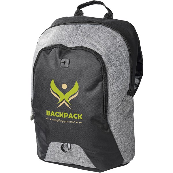 Pier 15" laptop backpack - Heather grey / Solid black