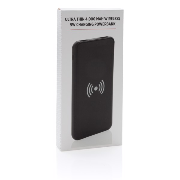 Ultra Thin 4.000 mAh Wireless 5W Charging Powerbank