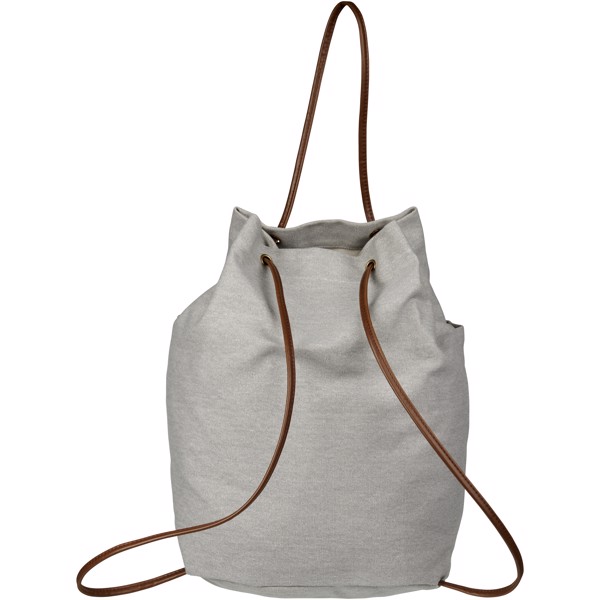 Harper cotton canvas drawstring backpack