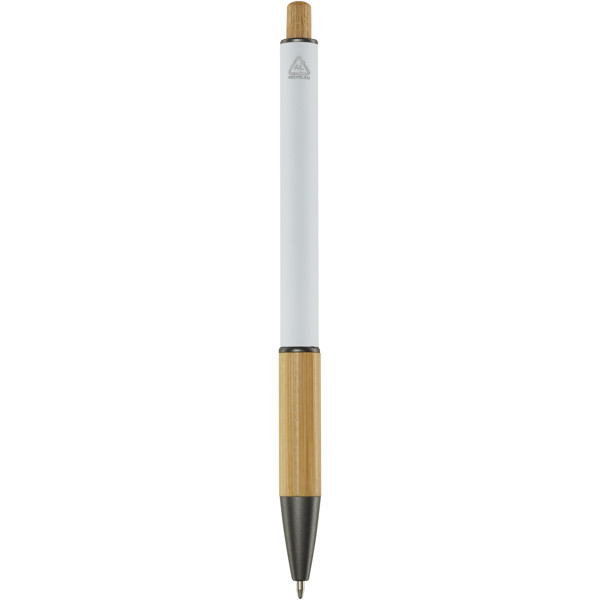Darius recycled aluminium ballpoint pen (black ink) - White