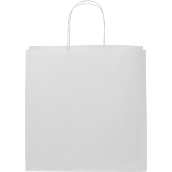 Kraft 120 g/m2 paper bag with twisted handles - X large - White