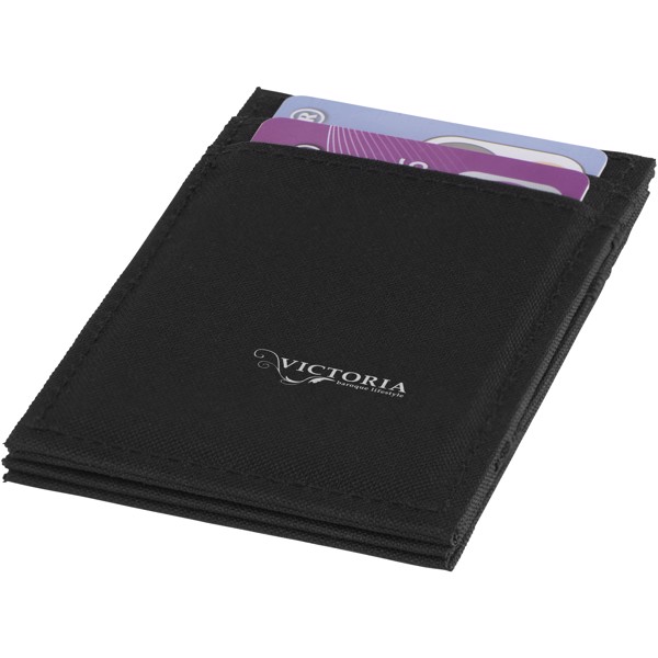 Adventurer RFID secure flip-over wallet - Solid black