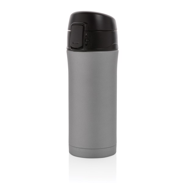 Metallic easy lock vacuum mug - Grey