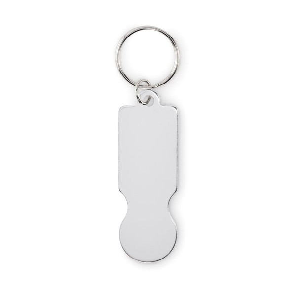 Key ring with trolley token Tokley - Silver