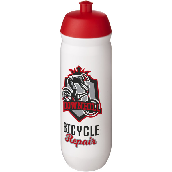 HydroFlex™ 750 ml squeezy sport bottle - Red / Transparent White