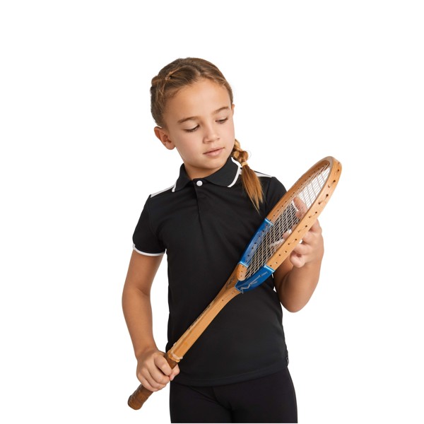 Tamil short sleeve kids sports polo - Red / White / 4