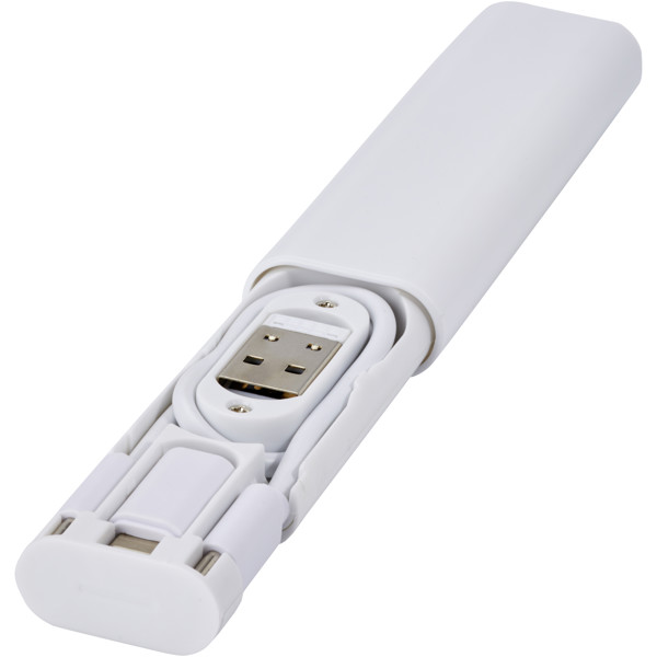 Whiz recycled plastic modular charging cable - White
