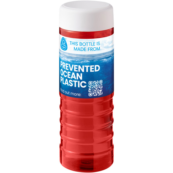 H2O Active® Eco Treble 750 ml screw cap water bottle - Red / White