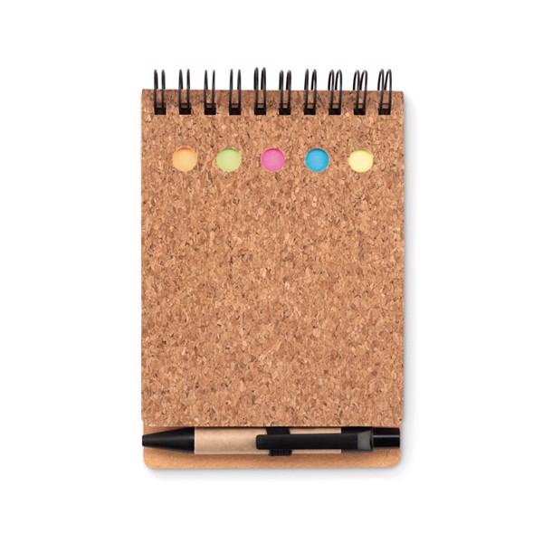 Cork notebook and sticky notes Multicork
