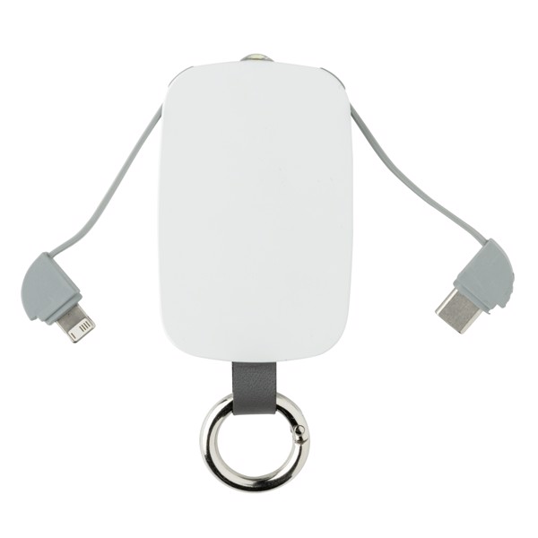 1.200 mAh Keychain Powerbank with integrated cables
