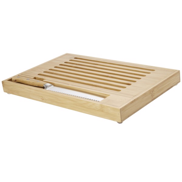 Pao bamboo cutting board with knife
