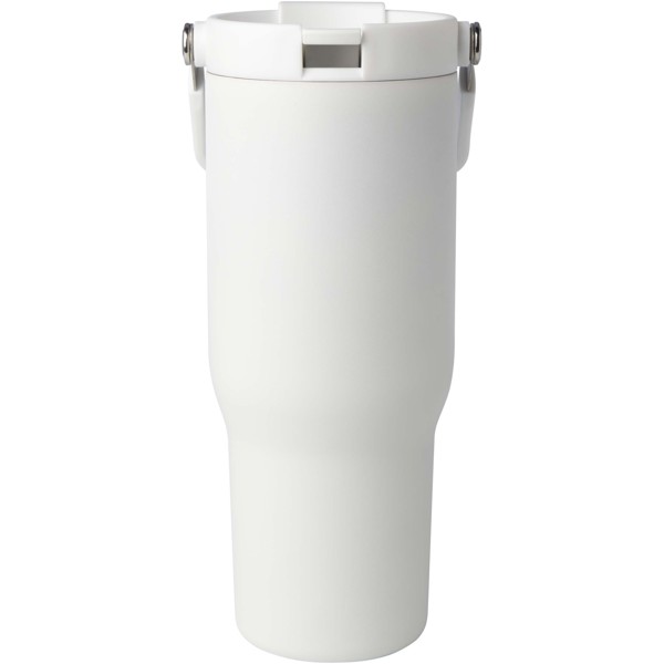 Bronx 900 ml RCS recycled stainless steel copper vacuum insulated tumbler with dual function lid - White