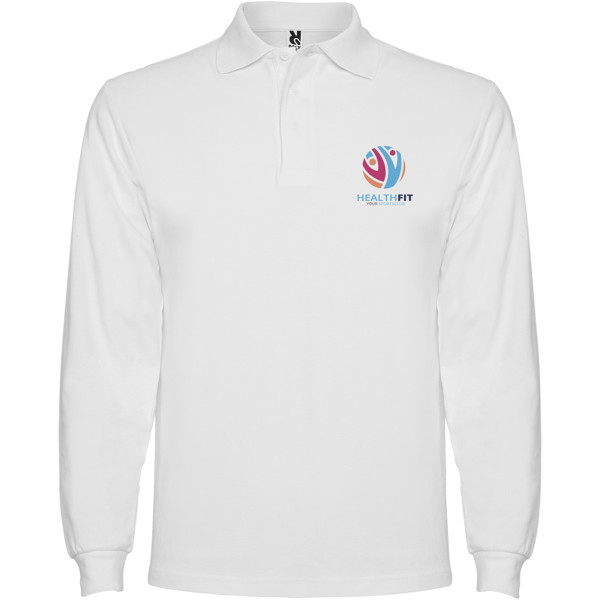 Estrella long sleeve men's polo - White / S