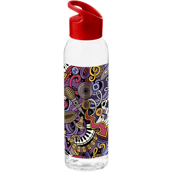Bidón de Tritan™ de 650 ml colour-pop "Sky" - Rojo / Transparente