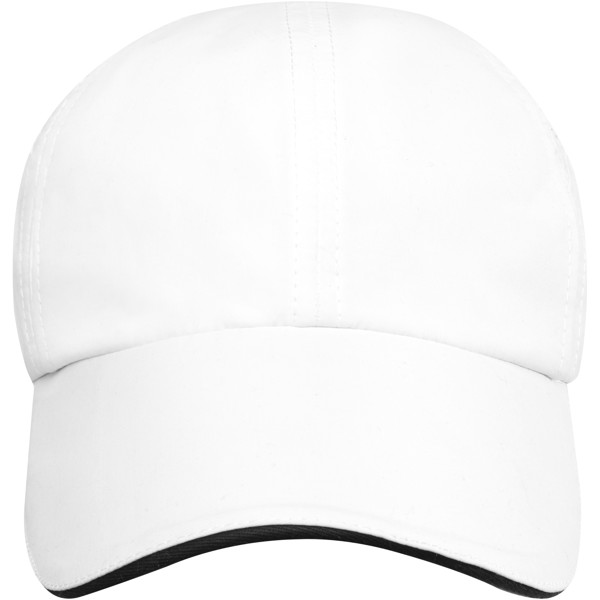 Gorra sandwich reciclada de 6 paneles Cool Fit GRS "Morion" - Blanco