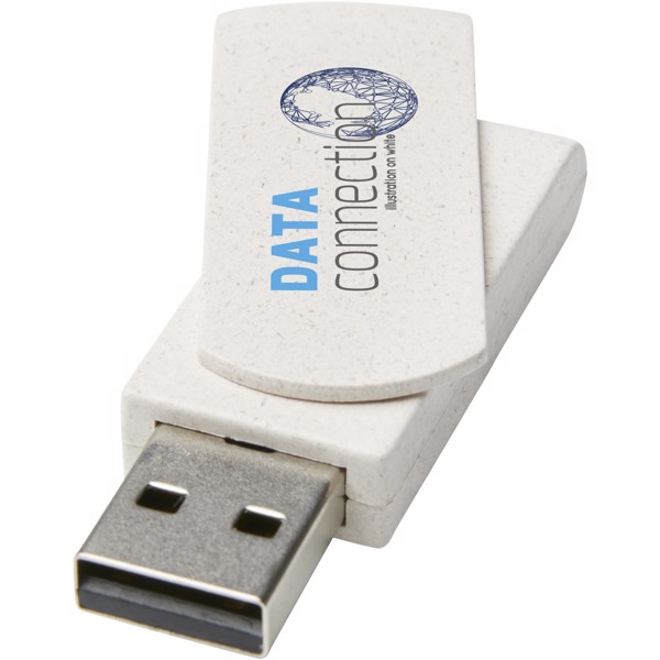 Rotate 16GB wheat straw USB flash drive