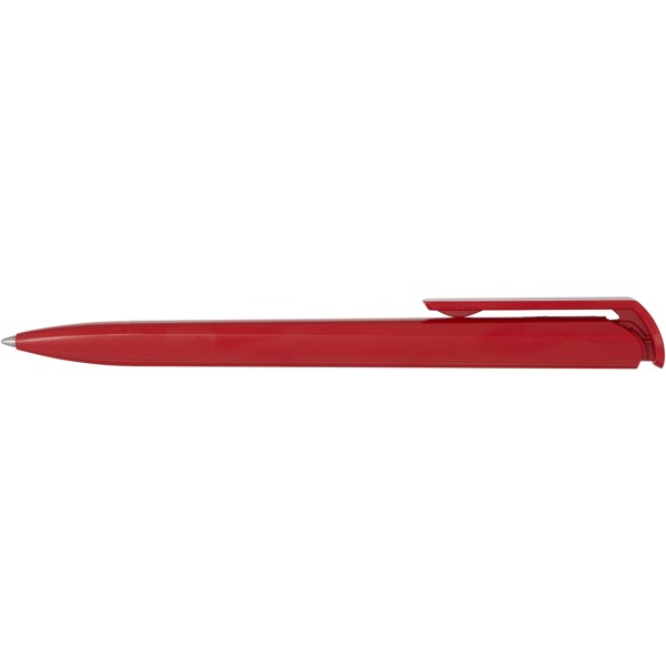 Lucia recycled plastic ballpoint pen (black ink) - Red