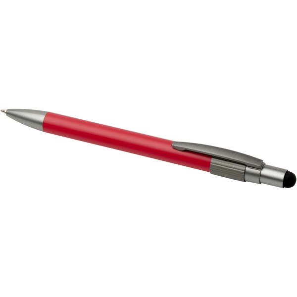 Rill RCS recycled ballpoint pen with stylus and fidget spinner (blue ink) - Red