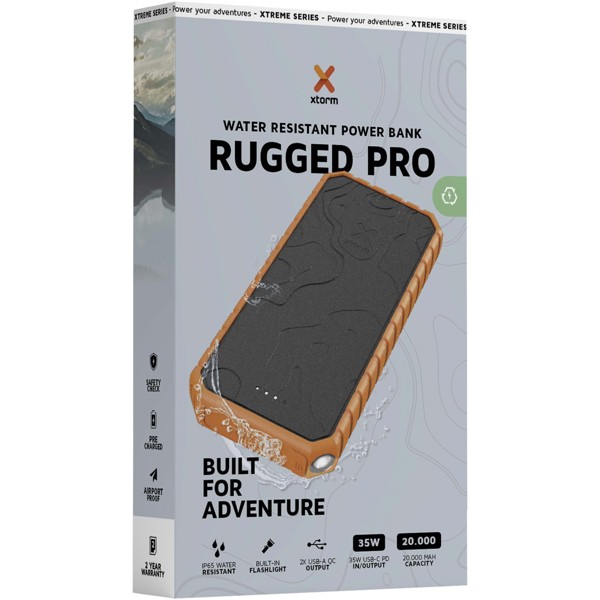 Xtorm XR202 Xtreme 20.000 mAh 35W QC3.0 waterproof rugged power bank with torch