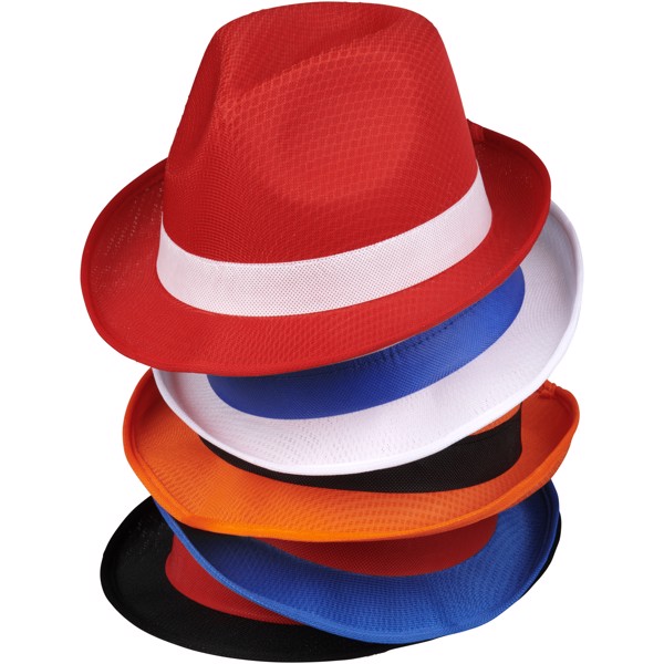 Klobouk Trilby - Červená s efektem námrazy