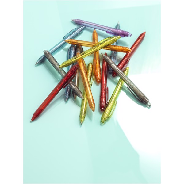 Vancouver recycled PET ballpoint pen (black ink) - Transparent Clear