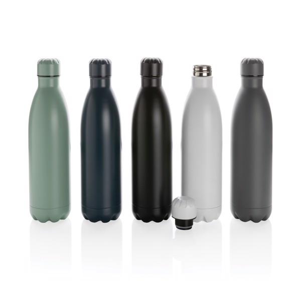 Solid colour vacuum stainless steel bottle 750ml - White