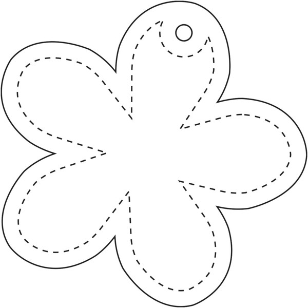 RFX™ H-13 flower-shaped lightweight reflective PVC hanger - White