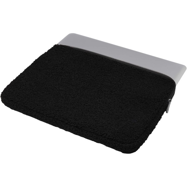 Bear 13\" GRS recycled sherpa laptop sleeve 2L - Black